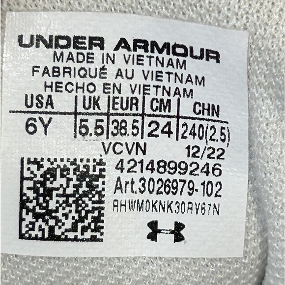 Under Armour Boys Cleats Spotlight Select 3 Jr. MC White size-6Y GUC - Picture 6 of 7